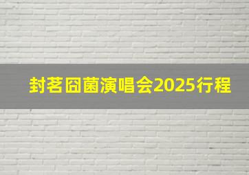 封茗囧菌演唱会2025行程