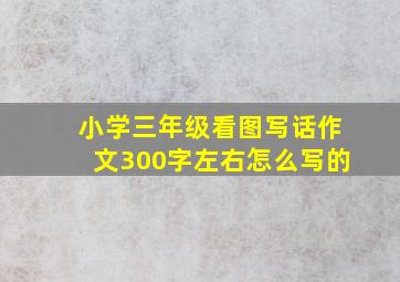 小学三年级看图写话作文300字左右怎么写的