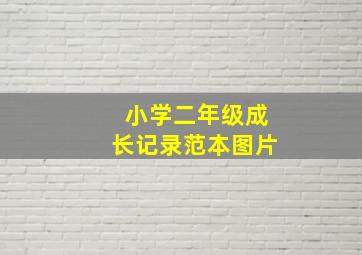 小学二年级成长记录范本图片