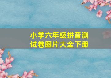 小学六年级拼音测试卷图片大全下册