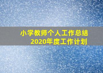 小学教师个人工作总结2020年度工作计划