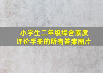 小学生二年级综合素质评价手册的所有答案图片