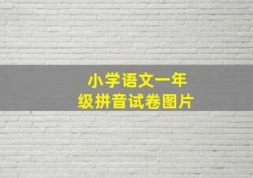 小学语文一年级拼音试卷图片