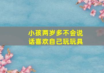 小孩两岁多不会说话喜欢自己玩玩具