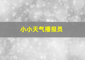 小小天气播报员