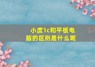 小度1c和平板电脑的区别是什么呢