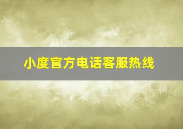 小度官方电话客服热线