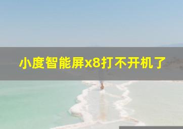 小度智能屏x8打不开机了