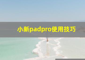 小新padpro使用技巧