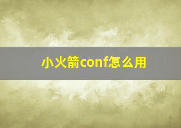 小火箭conf怎么用