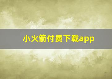 小火箭付费下载app