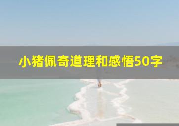 小猪佩奇道理和感悟50字