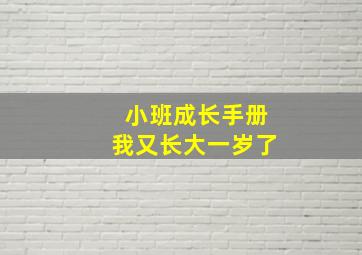 小班成长手册我又长大一岁了