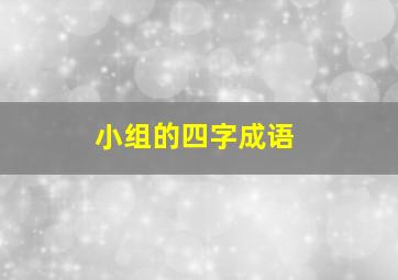 小组的四字成语