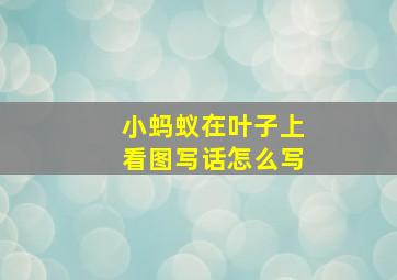 小蚂蚁在叶子上看图写话怎么写