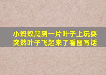 小蚂蚁爬到一片叶子上玩耍突然叶子飞起来了看图写话