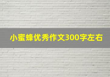 小蜜蜂优秀作文300字左右