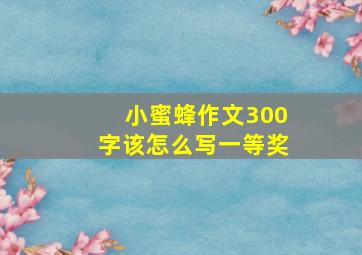 小蜜蜂作文300字该怎么写一等奖