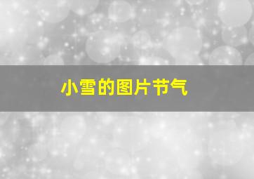 小雪的图片节气