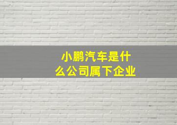 小鹏汽车是什么公司属下企业