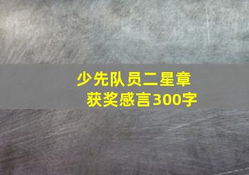 少先队员二星章获奖感言300字