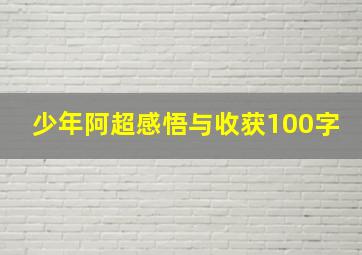 少年阿超感悟与收获100字