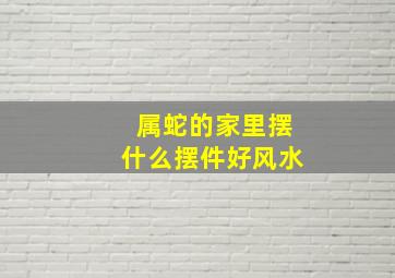 属蛇的家里摆什么摆件好风水