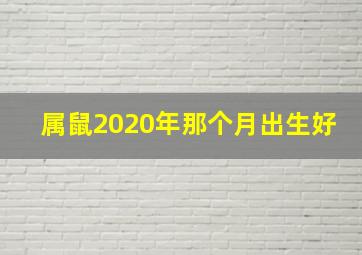 属鼠2020年那个月出生好