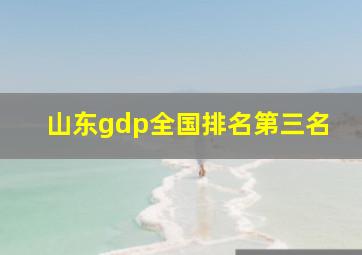 山东gdp全国排名第三名