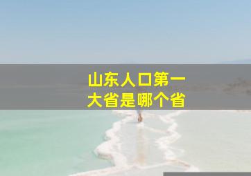 山东人口第一大省是哪个省