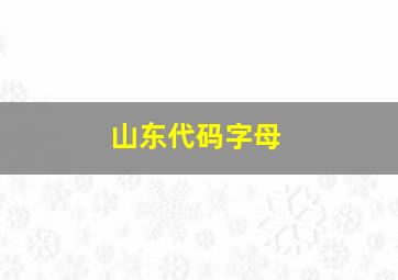 山东代码字母