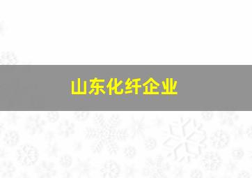 山东化纤企业