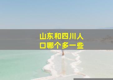 山东和四川人口哪个多一些