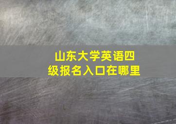 山东大学英语四级报名入口在哪里