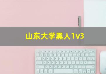 山东大学黑人1v3