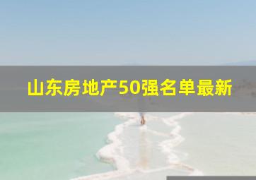 山东房地产50强名单最新