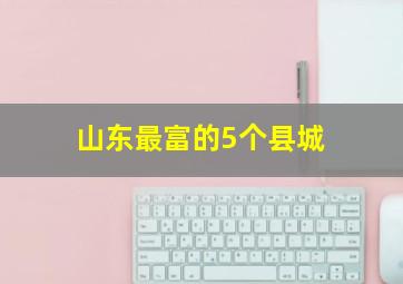 山东最富的5个县城