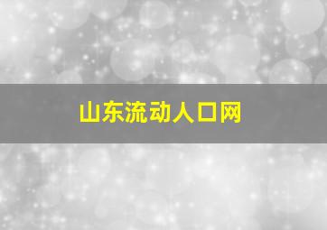 山东流动人口网