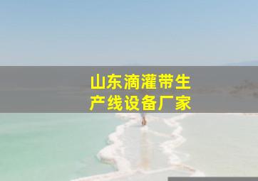 山东滴灌带生产线设备厂家