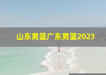 山东男篮广东男篮2023