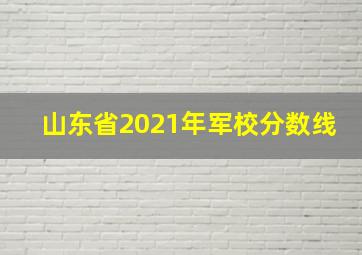 山东省2021年军校分数线