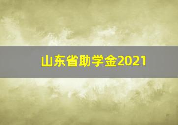 山东省助学金2021