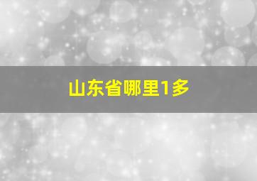 山东省哪里1多