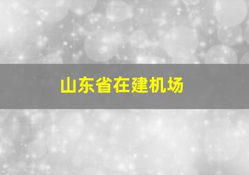 山东省在建机场