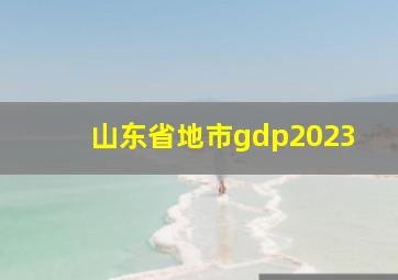 山东省地市gdp2023