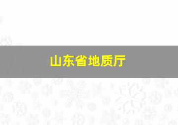 山东省地质厅