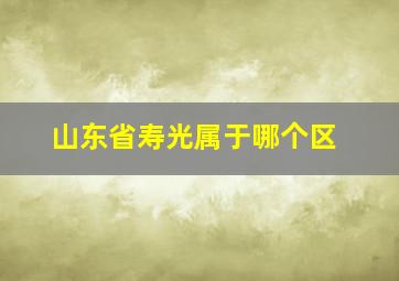 山东省寿光属于哪个区