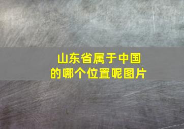 山东省属于中国的哪个位置呢图片