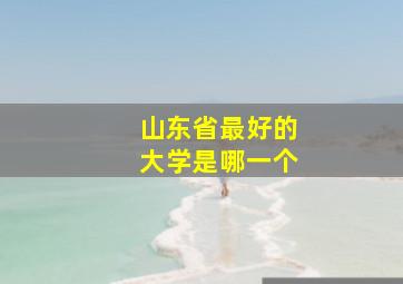 山东省最好的大学是哪一个