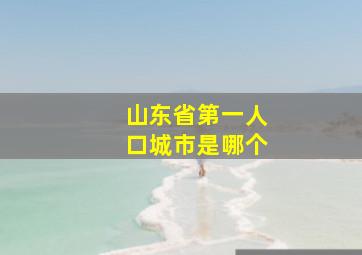 山东省第一人口城市是哪个